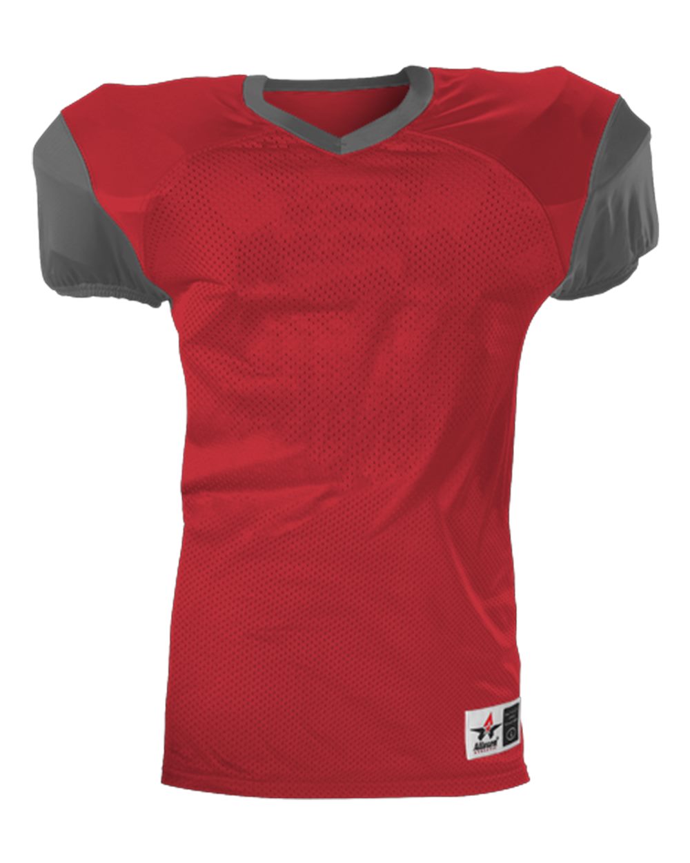 Alleson Athletic 751Y Youth Pro Game Football Jersey in Red/ Charcoal