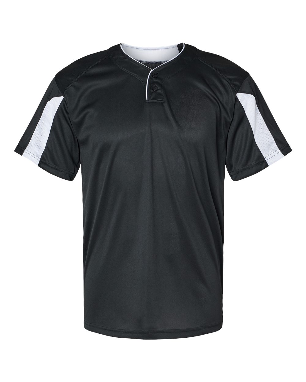 Alleson Athletic 7976 Men's Striker Placket in Black/ White