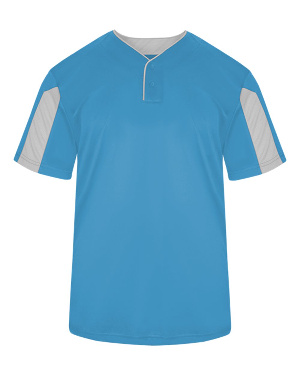 Alleson Athletic 7976 Men's Striker Placket in Columbia Blue/ White