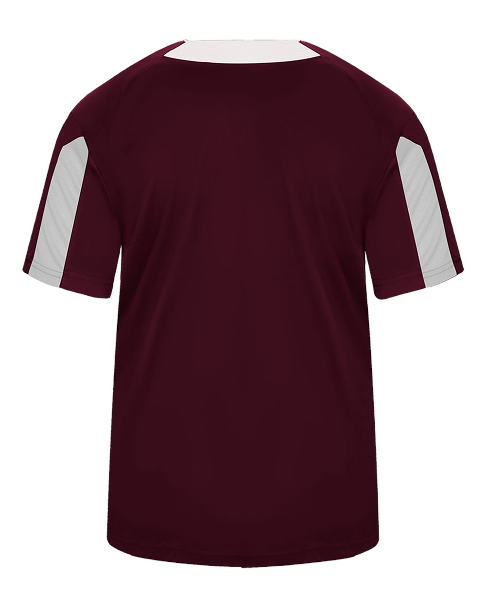 Alleson Athletic 7976 Men's Striker Placket in Maroon/ White, back