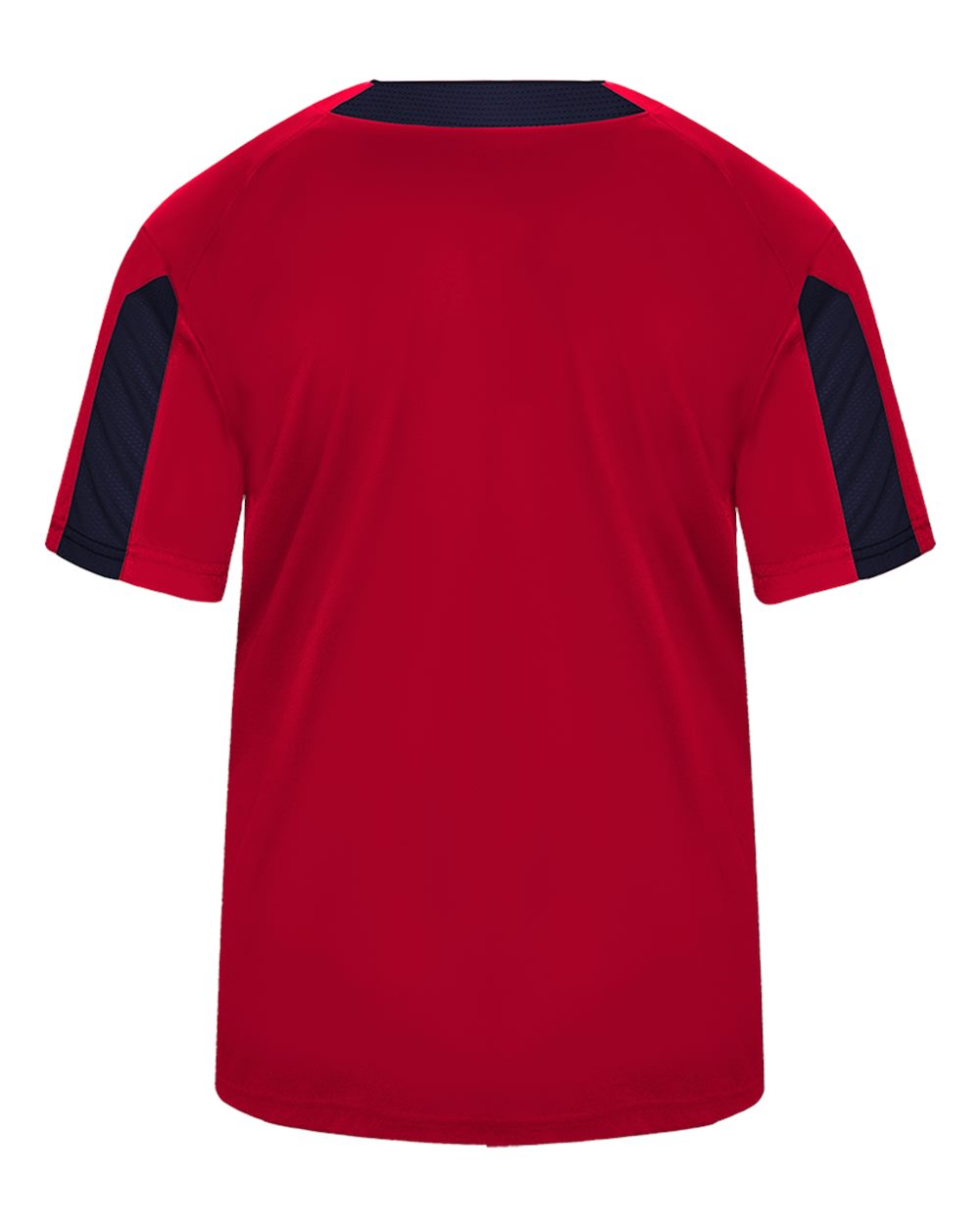 Alleson Athletic 7976 Men's Striker Placket in Red/ Navy, back