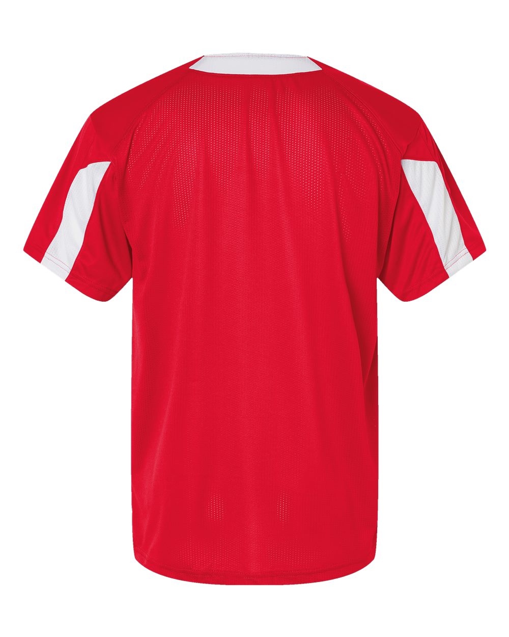 Alleson Athletic 7976 Men's Striker Placket in Red/ White, back