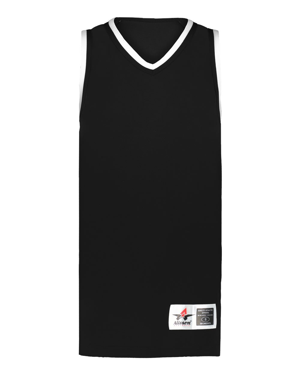 Alleson Athletic A55000 Women's Retro Basketball Jersey in Black/ Black/ White