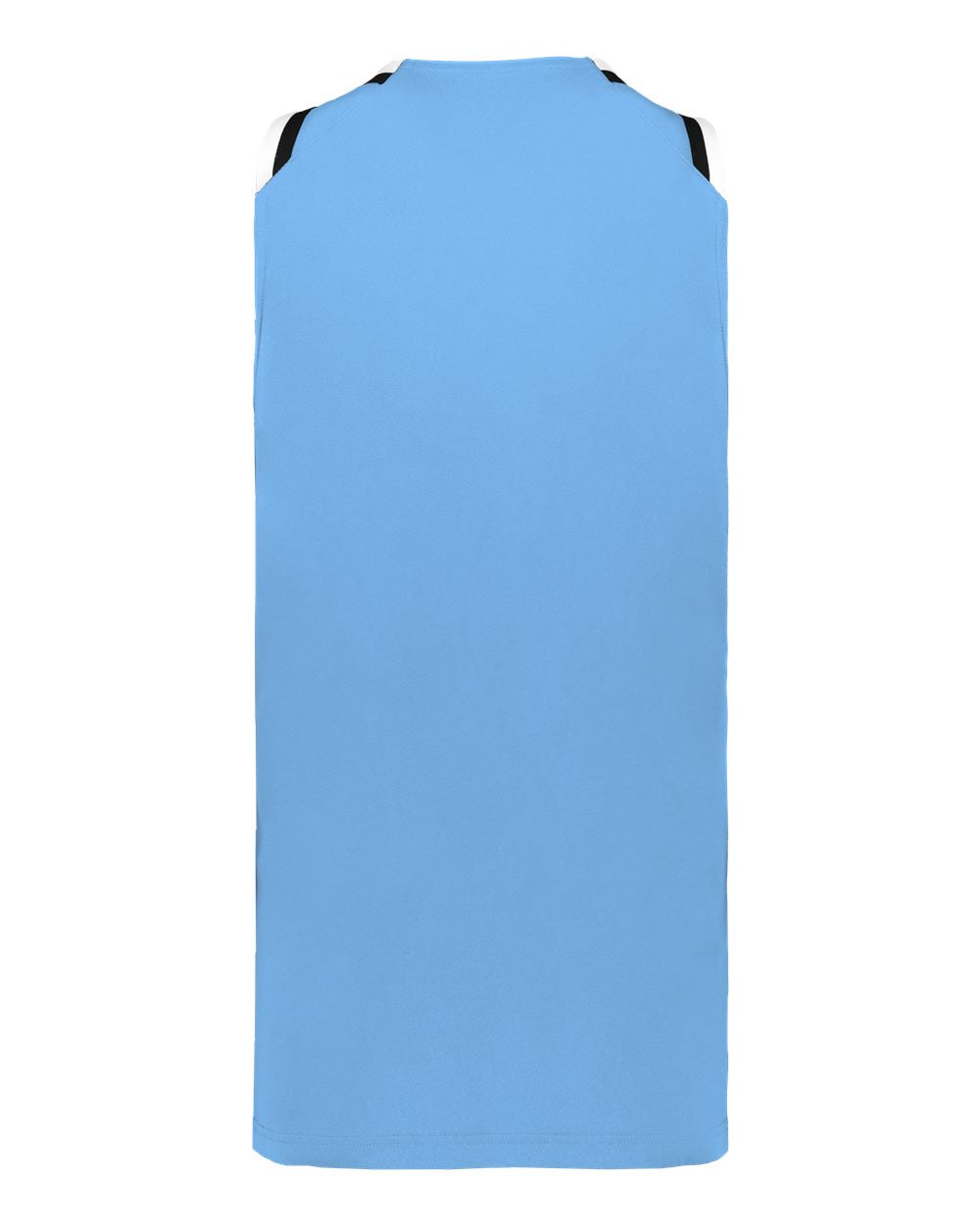 Alleson Athletic A55000 Women's Retro Basketball Jersey in Columbia Blue/ Black/ White, back