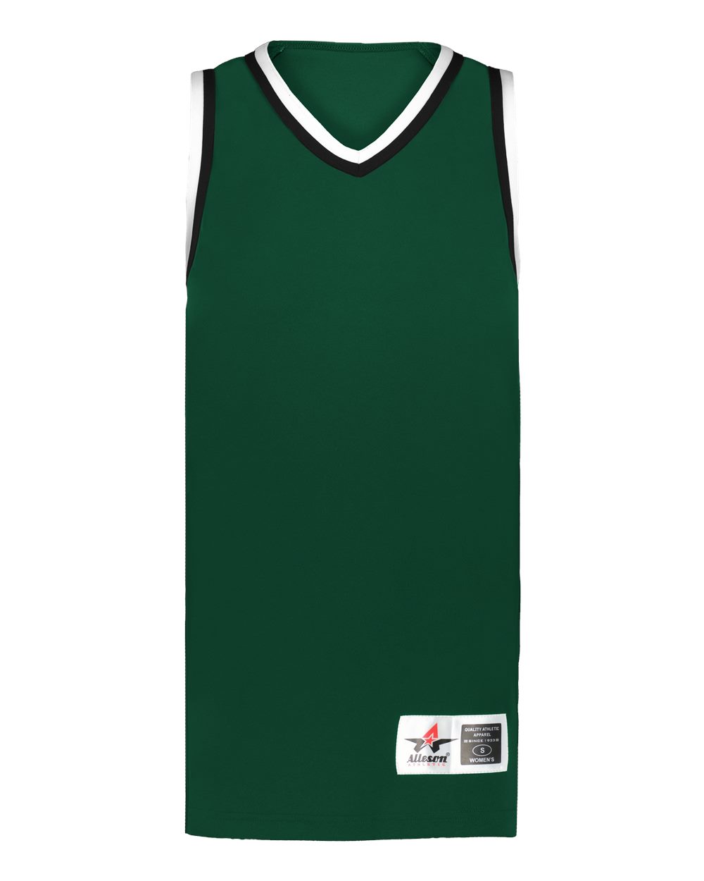 Alleson Athletic A55000 Women's Retro Basketball Jersey in Forest/ Black/ White