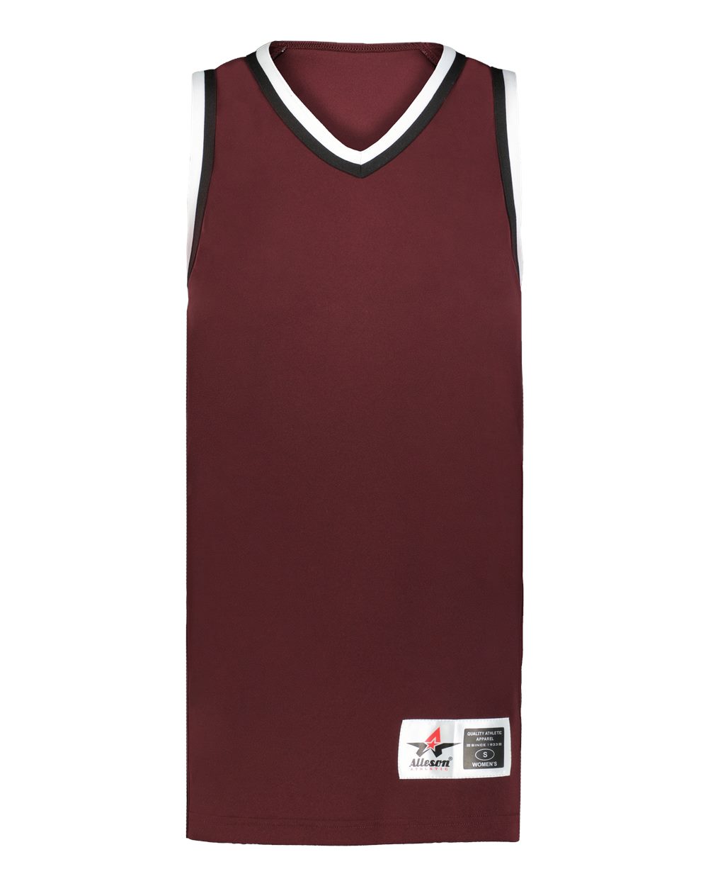 Alleson Athletic A55000 Women's Retro Basketball Jersey in Maroon/ Black/ White