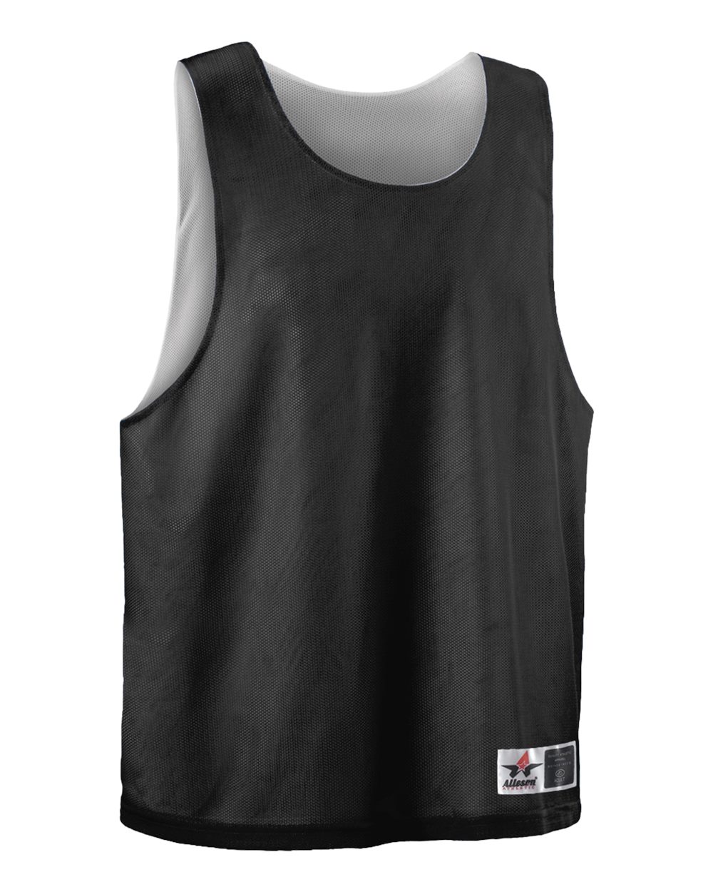 Alleson Athletic LP001A Men's Lacrosse Reversible Pinnie in Black/ White
