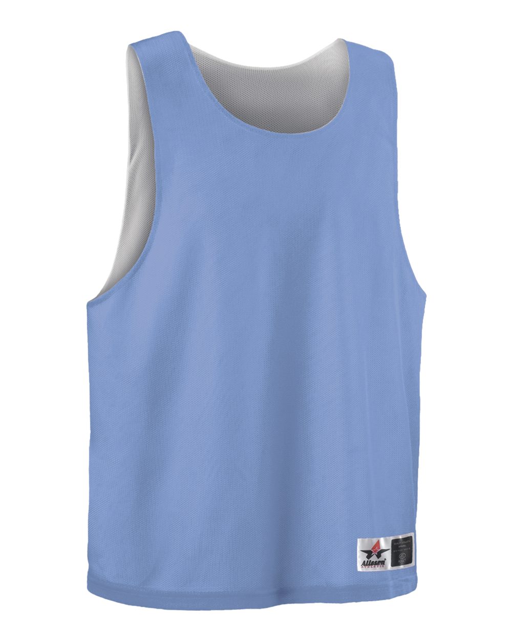 Alleson Athletic LP001A Men's Lacrosse Reversible Pinnie in Columbia Blue/ White