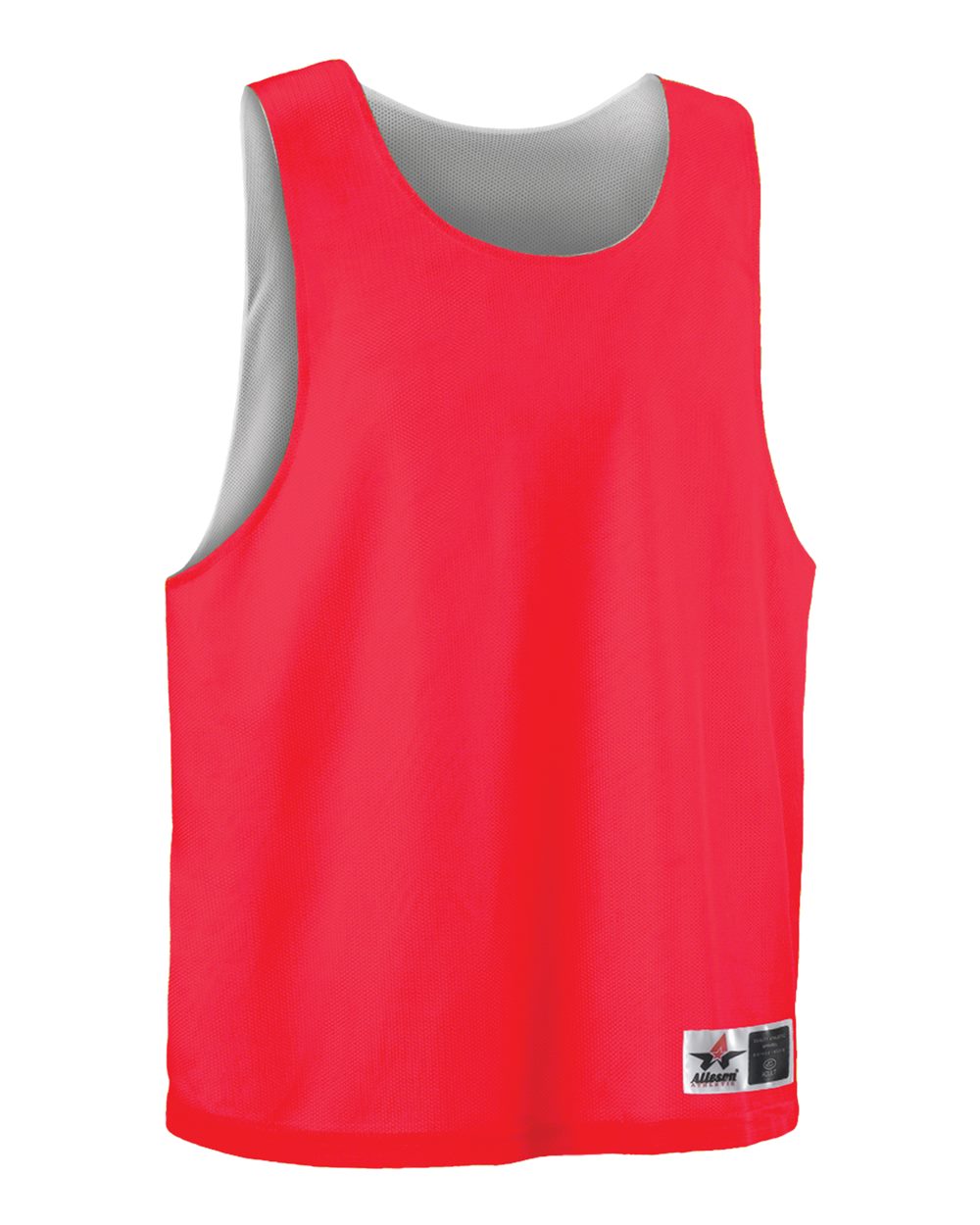 Alleson Athletic LP001A Men's Lacrosse Reversible Pinnie in Hot Coral/ White