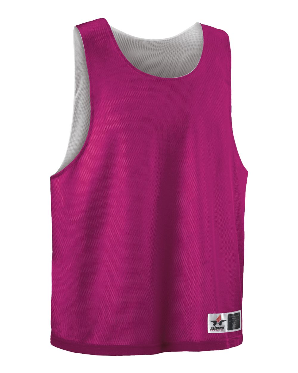 Alleson Athletic LP001A Men's Lacrosse Reversible Pinnie in Hot Pink/ White