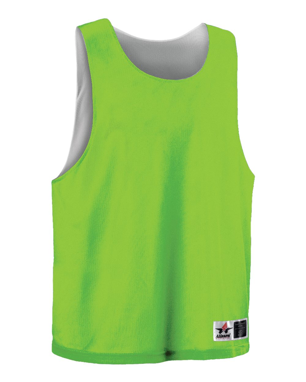 Alleson Athletic LP001A Men's Lacrosse Reversible Pinnie in Lime/ White