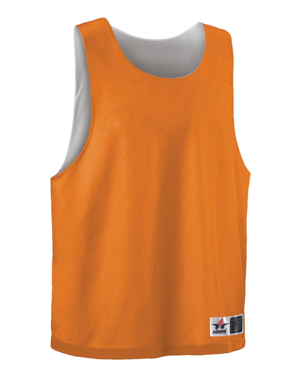 Alleson Athletic LP001A Men's Lacrosse Reversible Pinnie in Orange/ White