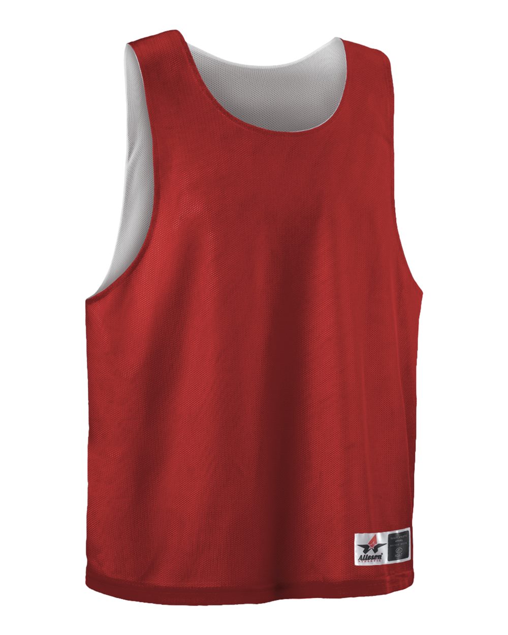 Alleson Athletic LP001A Men's Lacrosse Reversible Pinnie in Red/ White