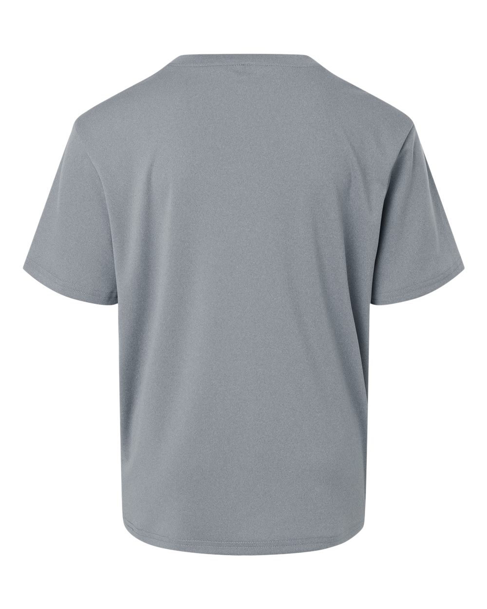 AllPro 48000Y Youth Pro-Lock Performance T-Shirt in Heather Steel, back