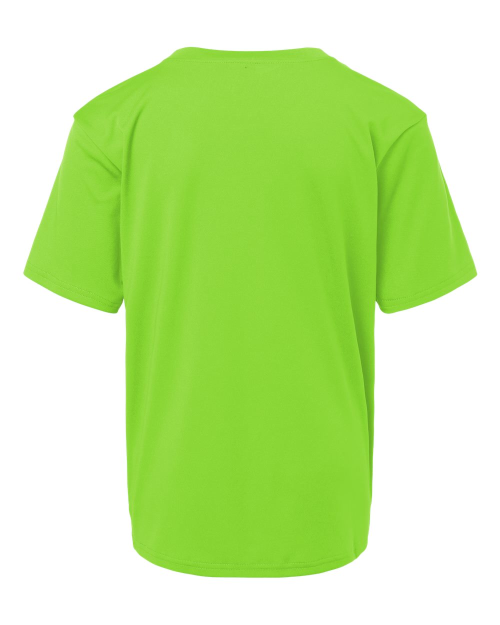 AllPro 48000Y Youth Pro-Lock Performance T-Shirt in Lime, back