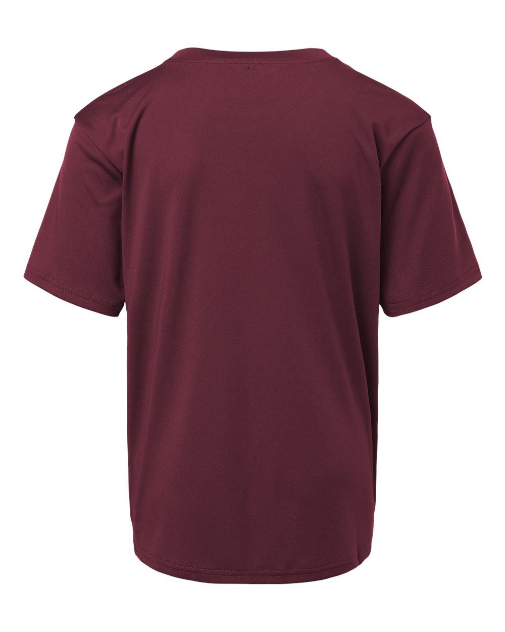AllPro 48000Y Youth Pro-Lock Performance T-Shirt in Maroon, back