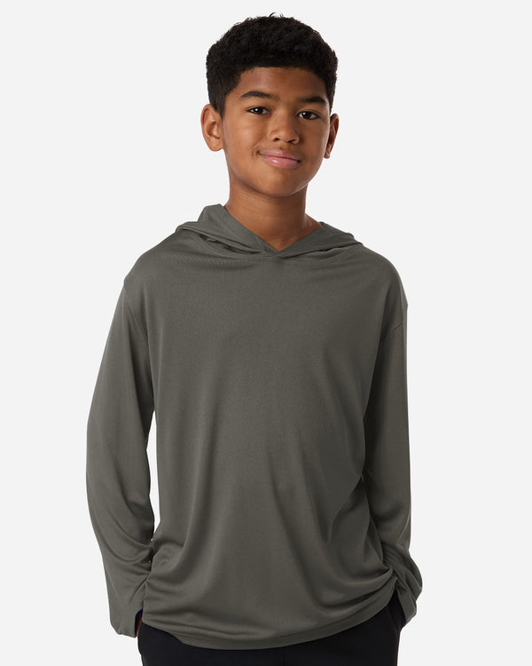 AllPro 48510Y Youth Pro-Lock Performance Hooded Long Sleeve T-Shirt