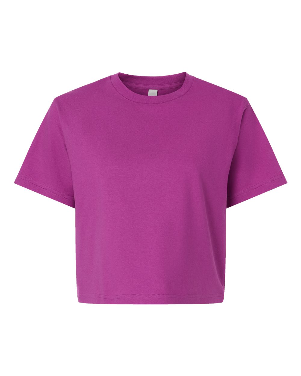 American Apparel 102 Women's Fine Jersey Mid-Length Boxy Tee in Super Pink