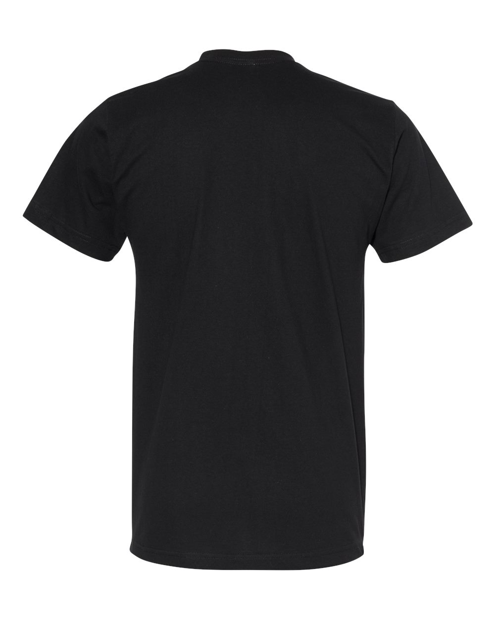 American Apparel 2001 Unisex Fine Jersey Tee in Black, back