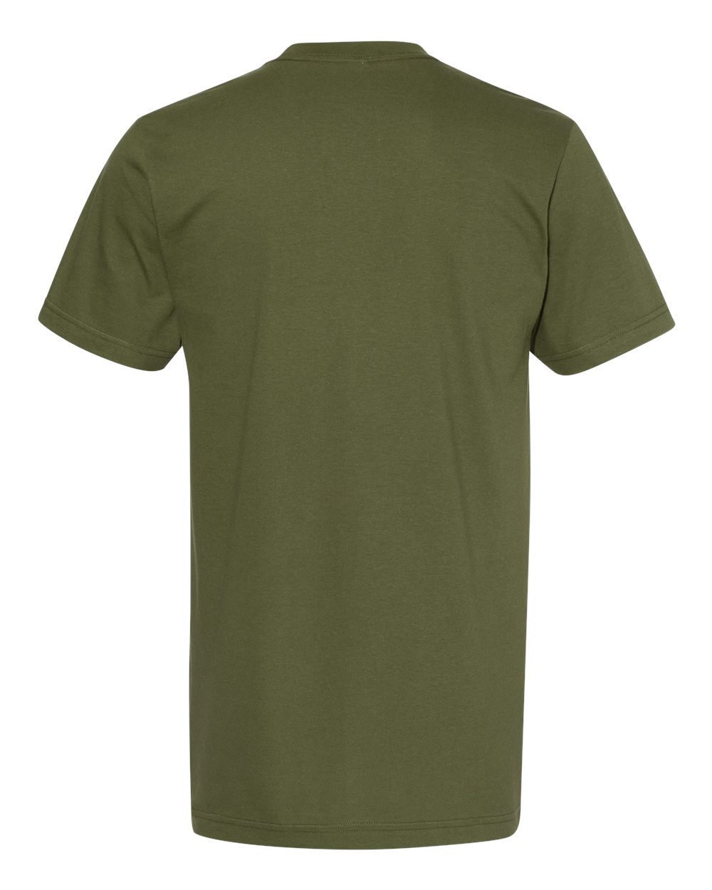 American Apparel 2001 Unisex Fine Jersey Tee in Olive, back