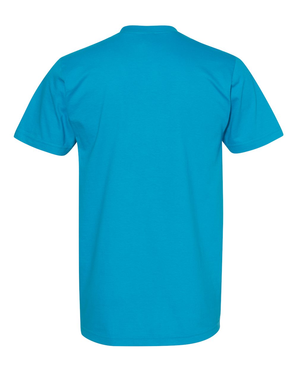 American Apparel 2001 Unisex Fine Jersey Tee in Teal, back