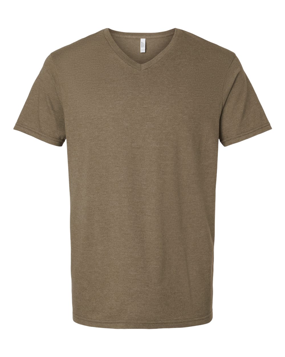 American Apparel 2006CVC Unisex CVC V-Neck Tee in Heather Army
