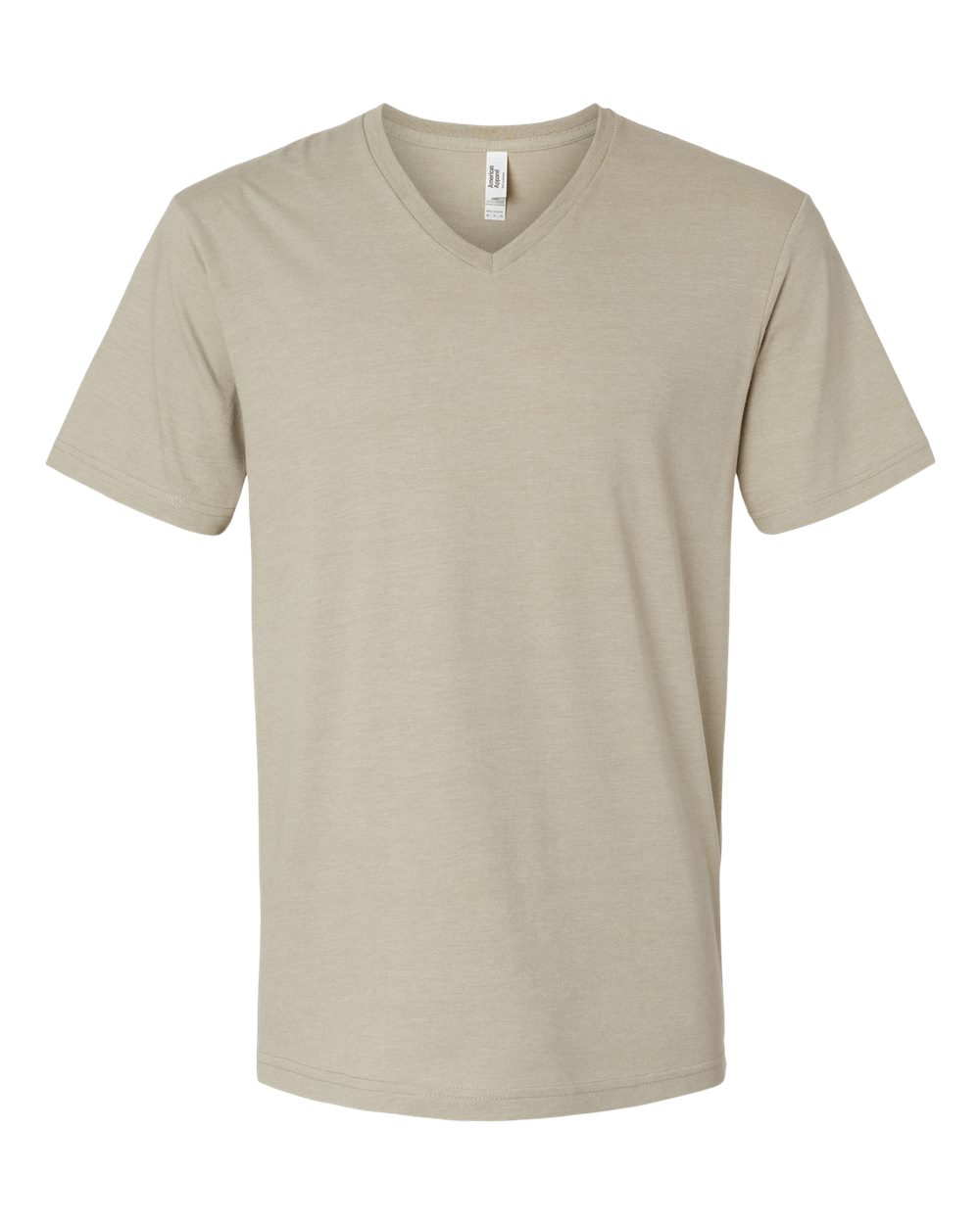 American Apparel 2006CVC Unisex CVC V-Neck Tee in Heather Khaki