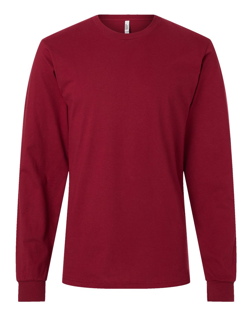 American Apparel 2007 Unisex Fine Jersey Long Sleeve Tee in Cranberry