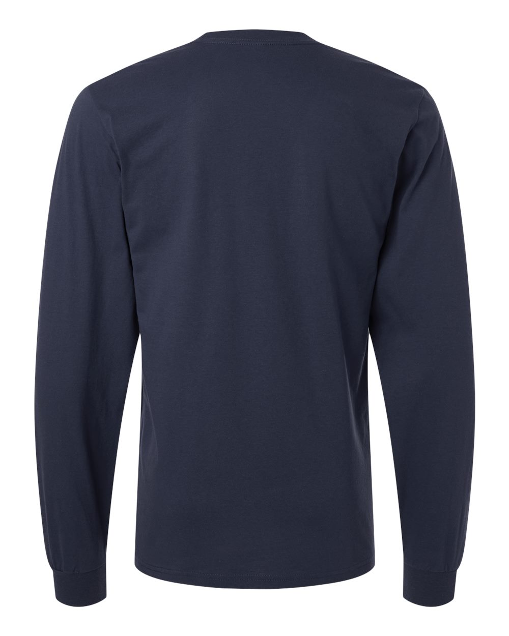 American Apparel 2007 Unisex Fine Jersey Long Sleeve Tee in Navy, back