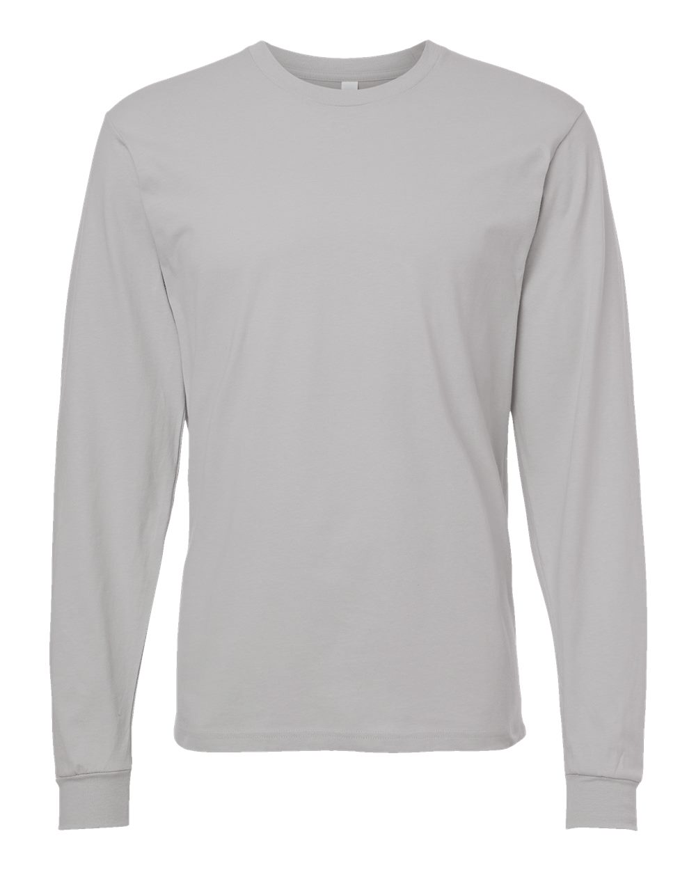 American Apparel 2007 Unisex Fine Jersey Long Sleeve Tee in New Silver