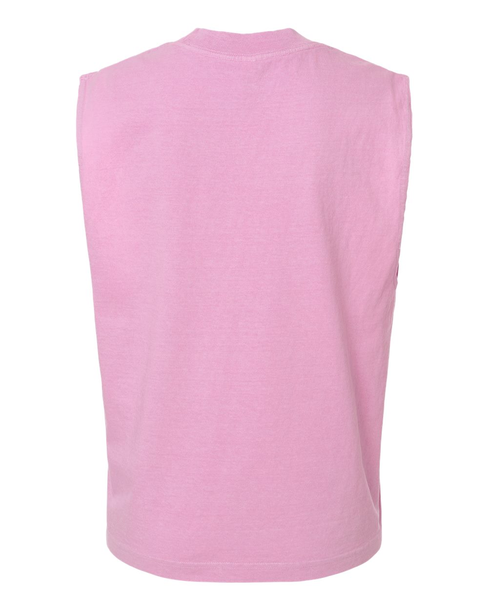 American Apparel 207GD Unisex Heavyweight Cotton Garment-Dyed Boxy Muscle Tee in Faded Powder Pink, back