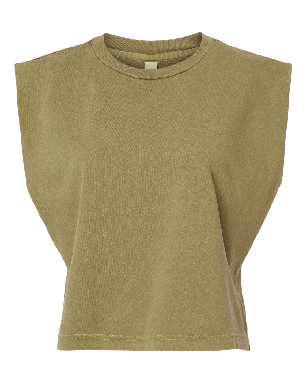 American Apparel 307GD Women's Heavyweight Cotton Garment-Dyed Muscle Tee in Faded Army