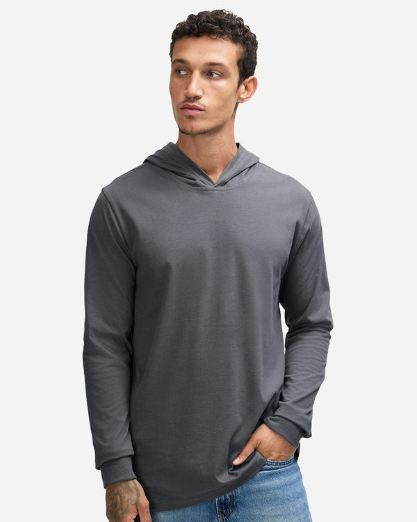 American Apparel 5345 Unisex Sueded Long Sleeve Hooded Tee