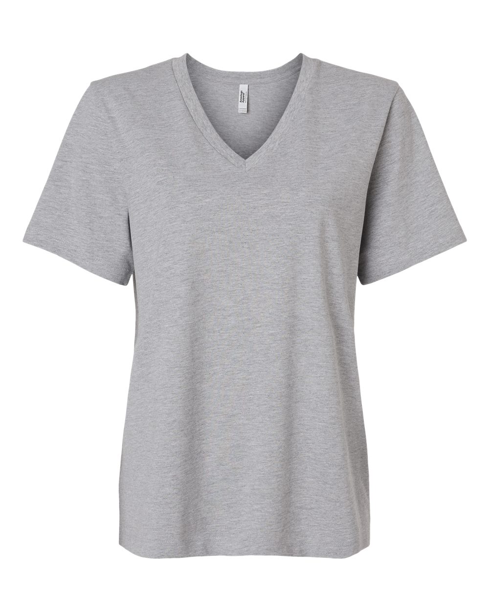American Apparel 58V2 Women's Midweight V-Neck Tee in Heather Grey