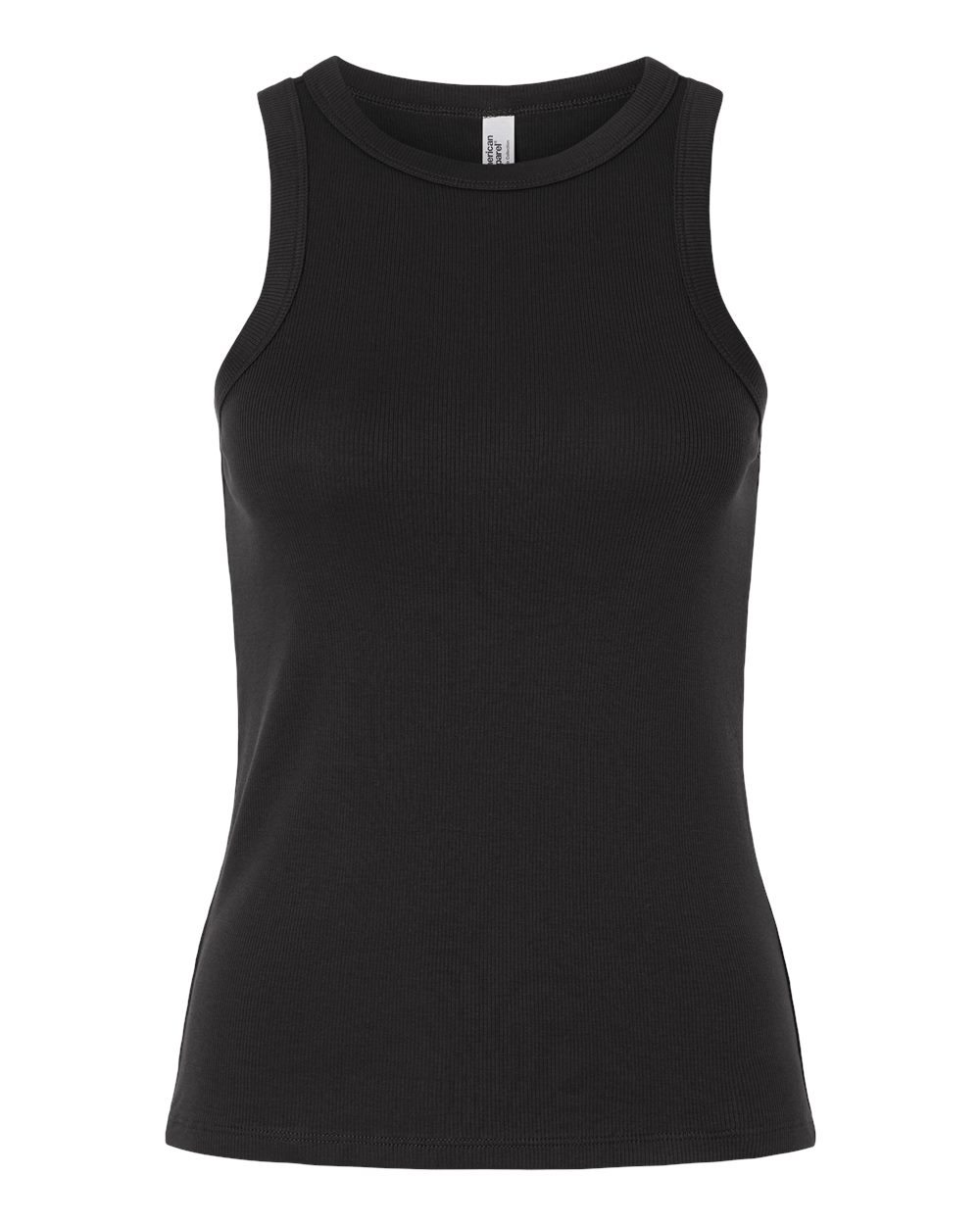 American Apparel BR2101 Women's Baby Rib Fitted Tank in Black