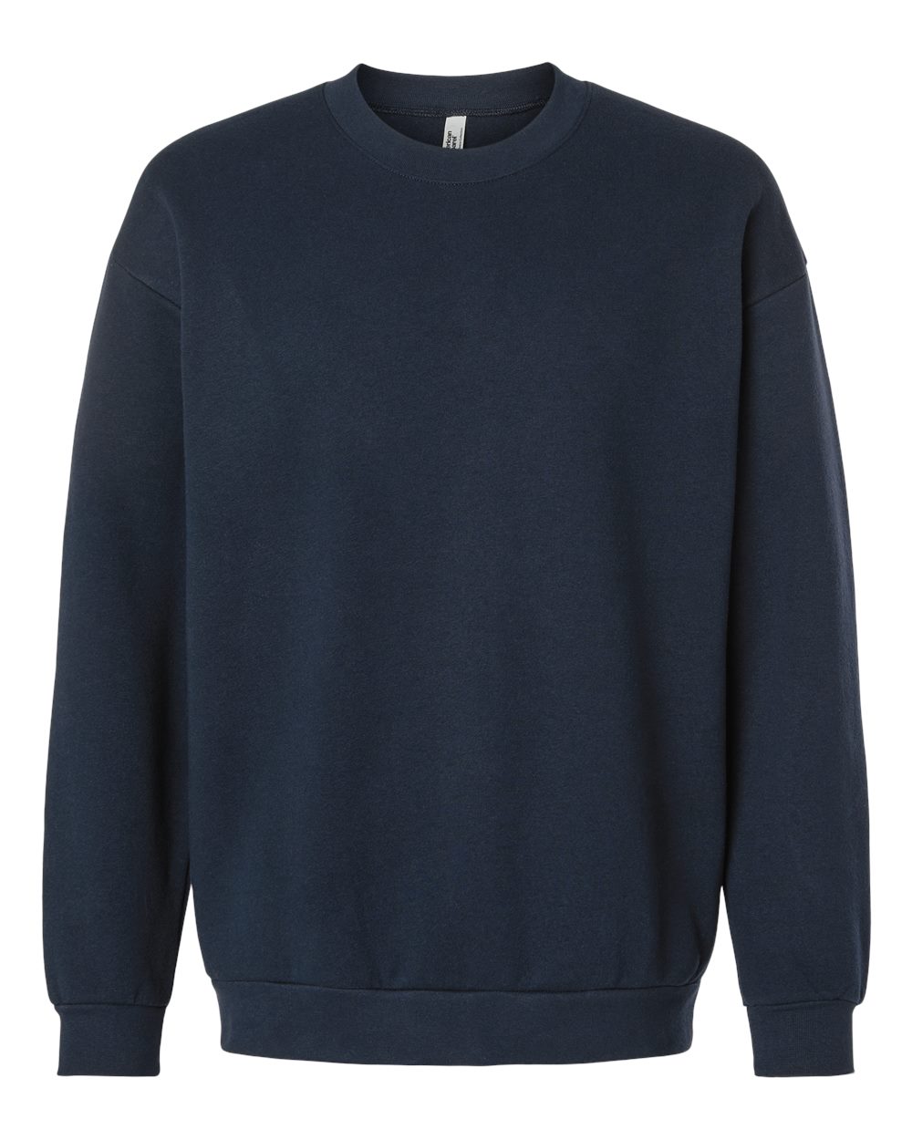American Apparel FT496 Unisex French Terry Crewneck Sweatshirt in True Navy