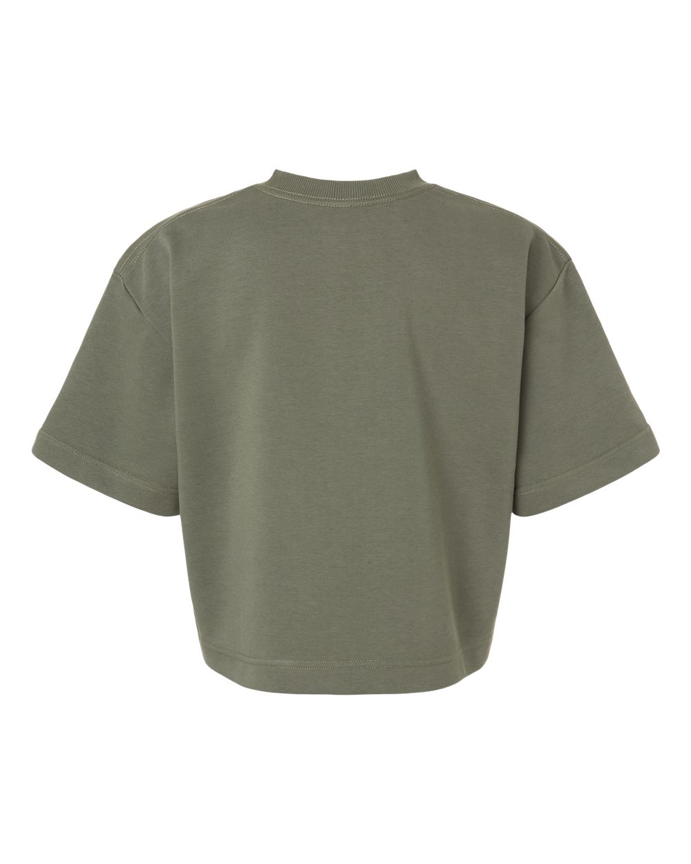 American Apparel FTCB0 Women's French Terry Mid-Length Boxy Top in Lieutenant, back
