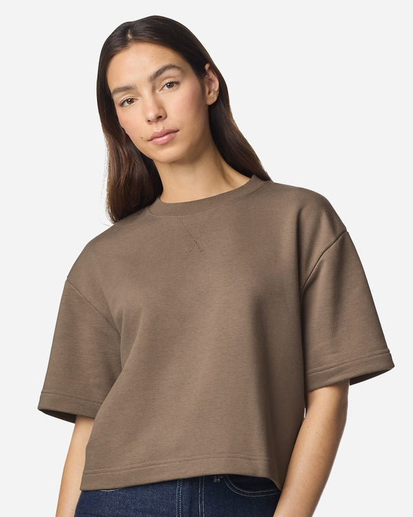 American Apparel FTCB0 Women's French Terry Mid-Length Boxy Top