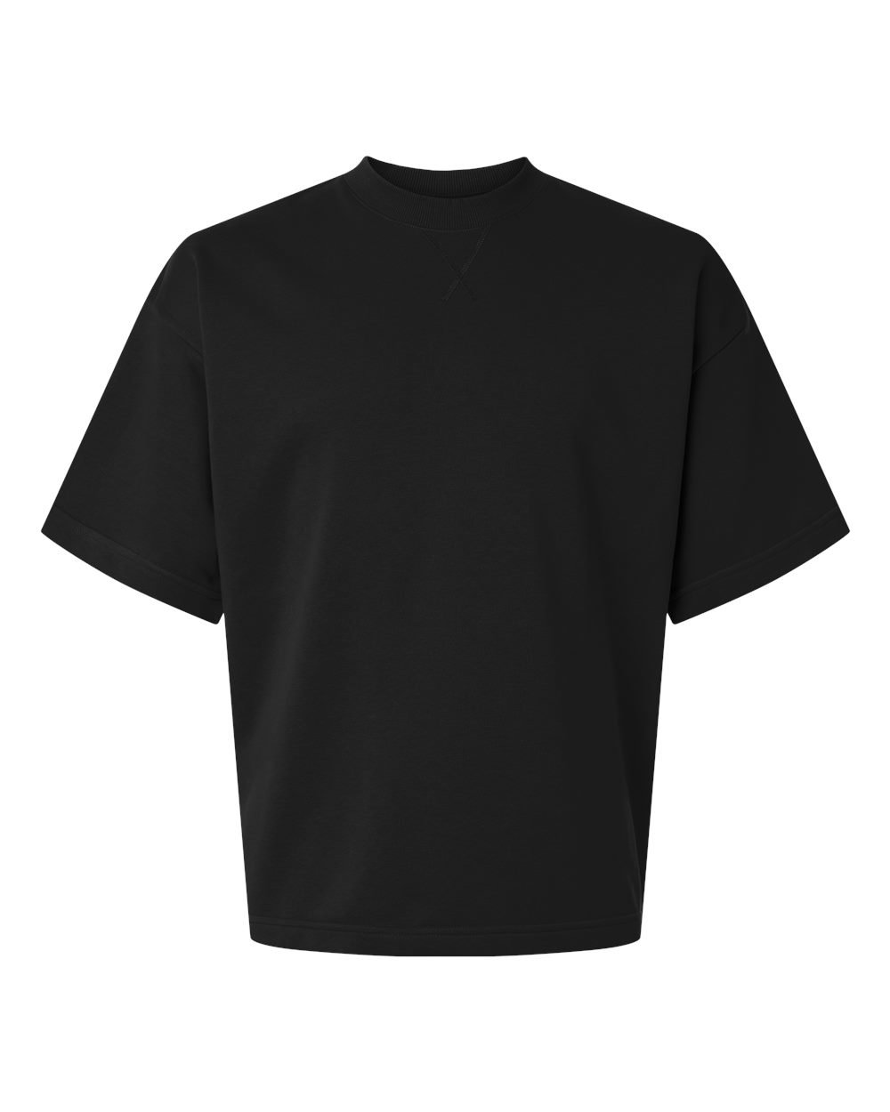 American Apparel FTEX00 Unisex French Terry Oversized Boxy Top in Black