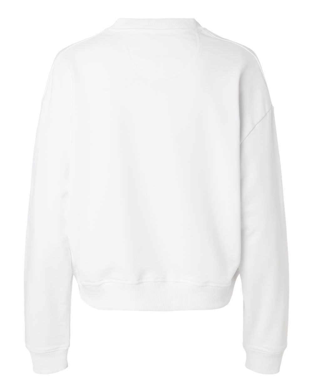 American Apparel FTV00 Women's French Terry V-Neck Sweatshirt in White, back