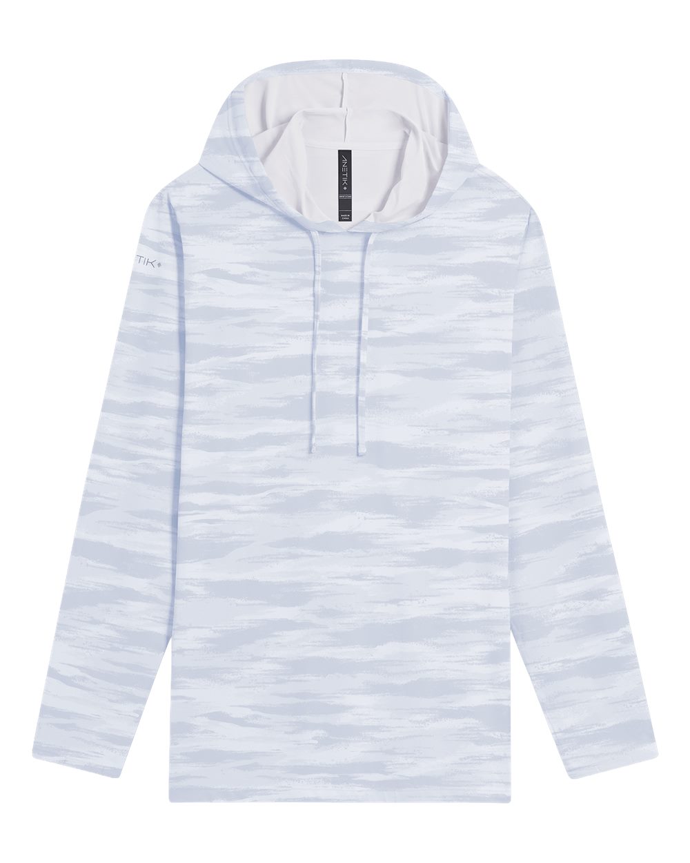 ANETIK MVLPRH6 Men's Low Pro Tech Camo Hooded Long Sleeve T-Shirt in Ice Camo