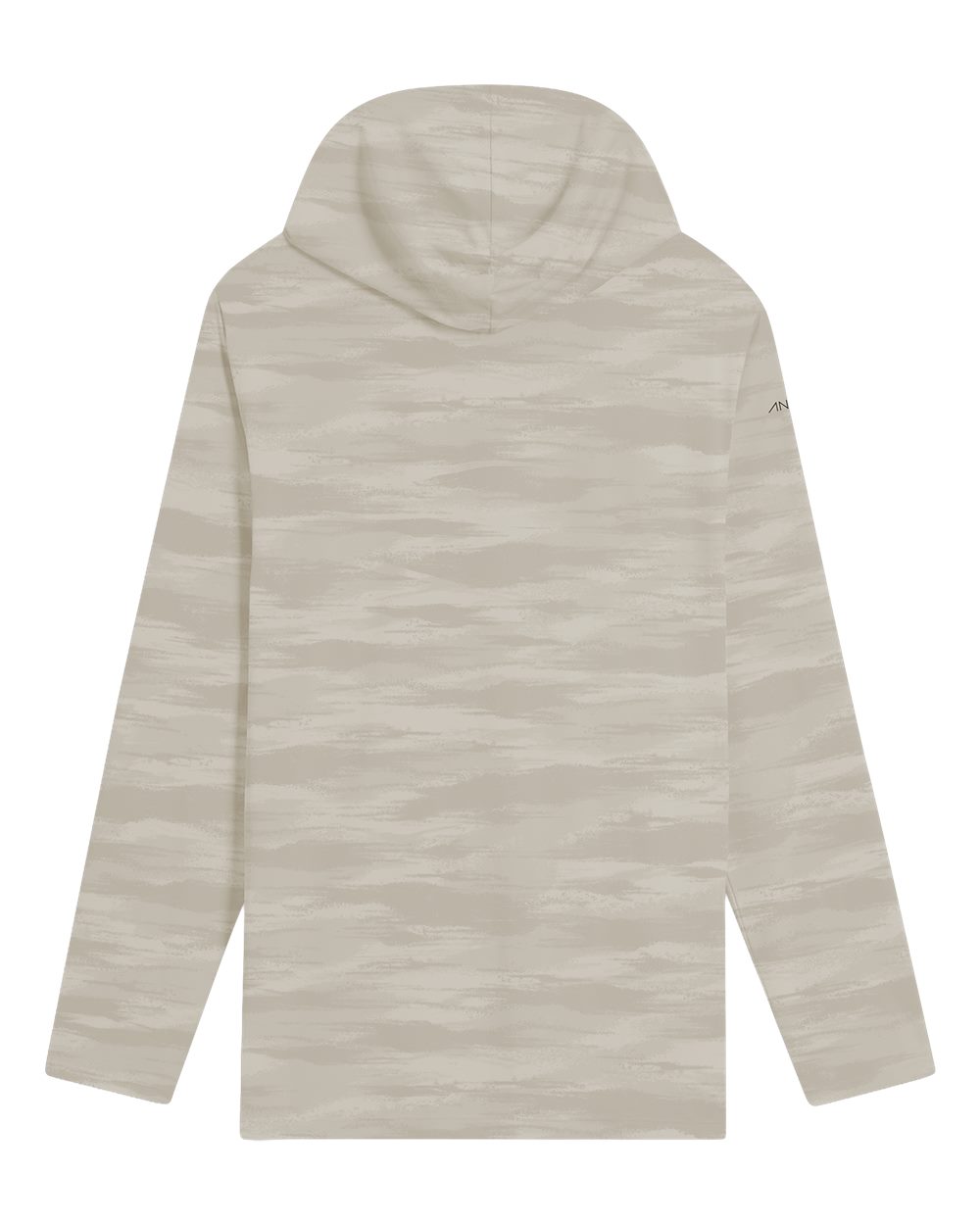ANETIK MVLPRH6 Men's Low Pro Tech Camo Hooded Long Sleeve T-Shirt in Stone Camo, back