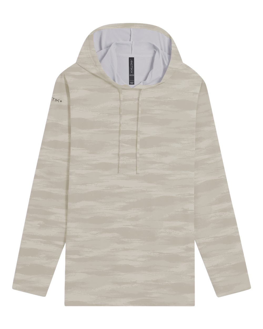 ANETIK MVLPRH6 Men's Low Pro Tech Camo Hooded Long Sleeve T-Shirt in Stone Camo