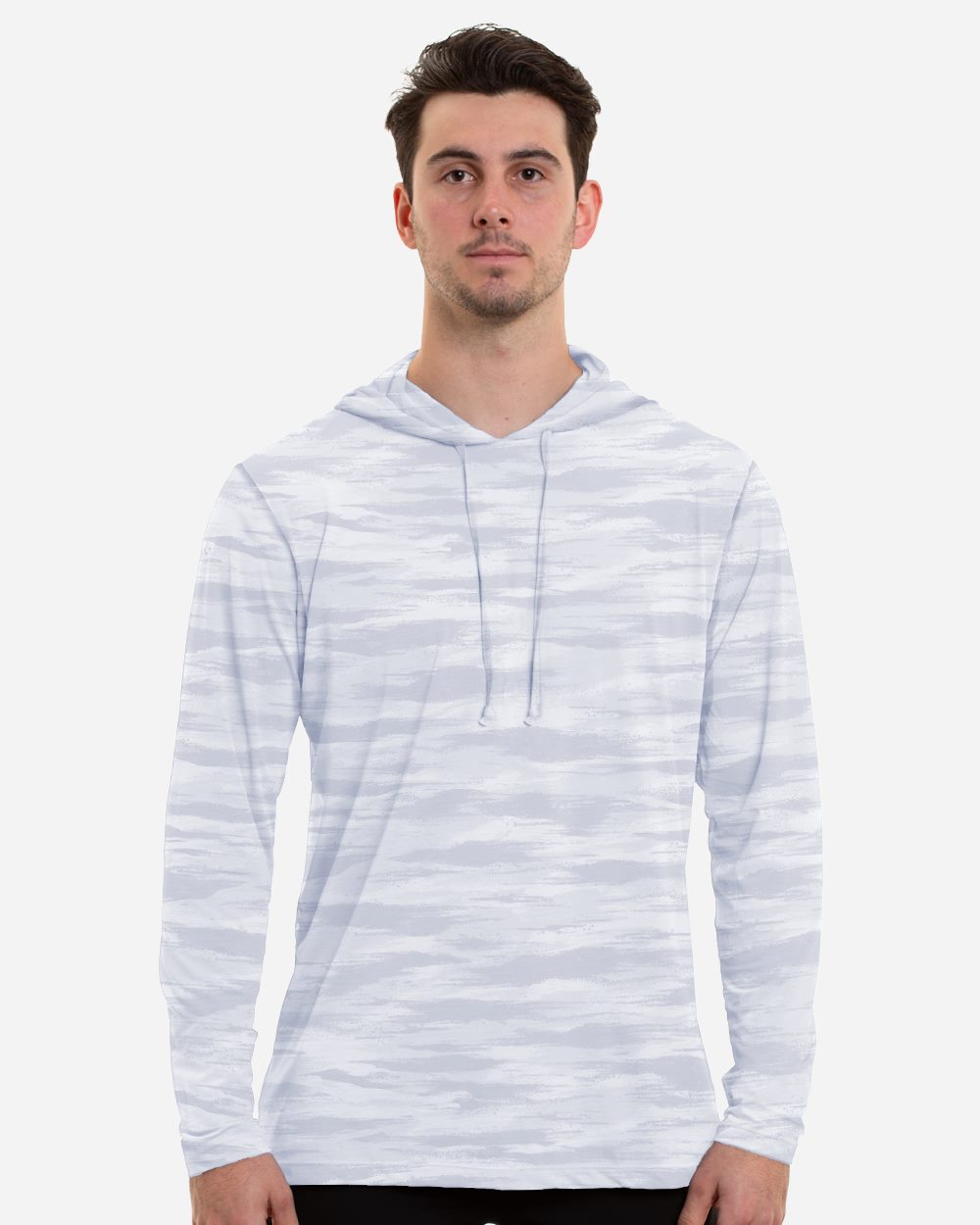 ANETIK MVLPRH6 Men's Low Pro Tech Camo Hooded Long Sleeve T-Shirt
