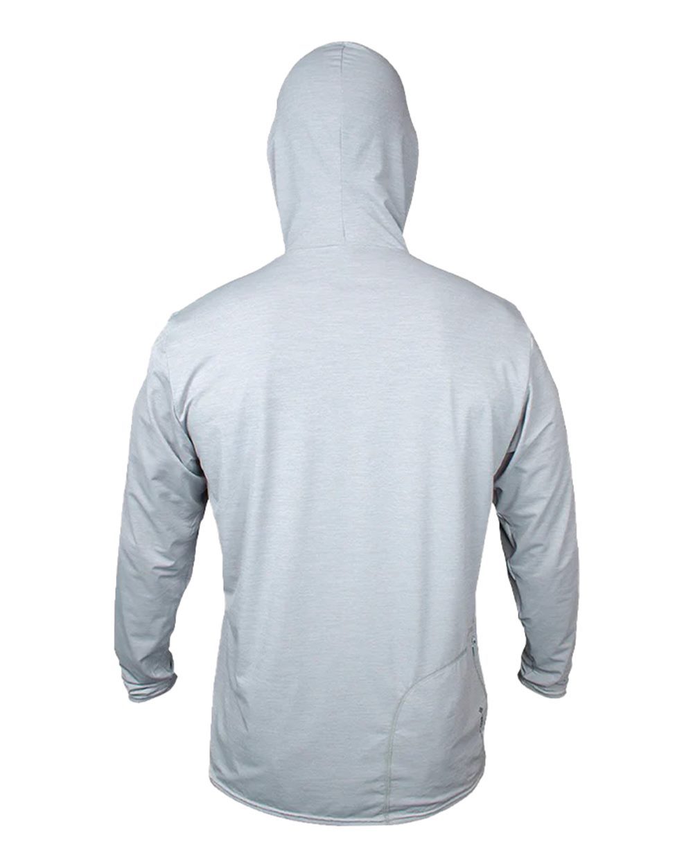 ANETIK MVLPRH8 Men's Low Pro Tech Hooded Long Sleeve T-Shirt in Alloy Heathered, back