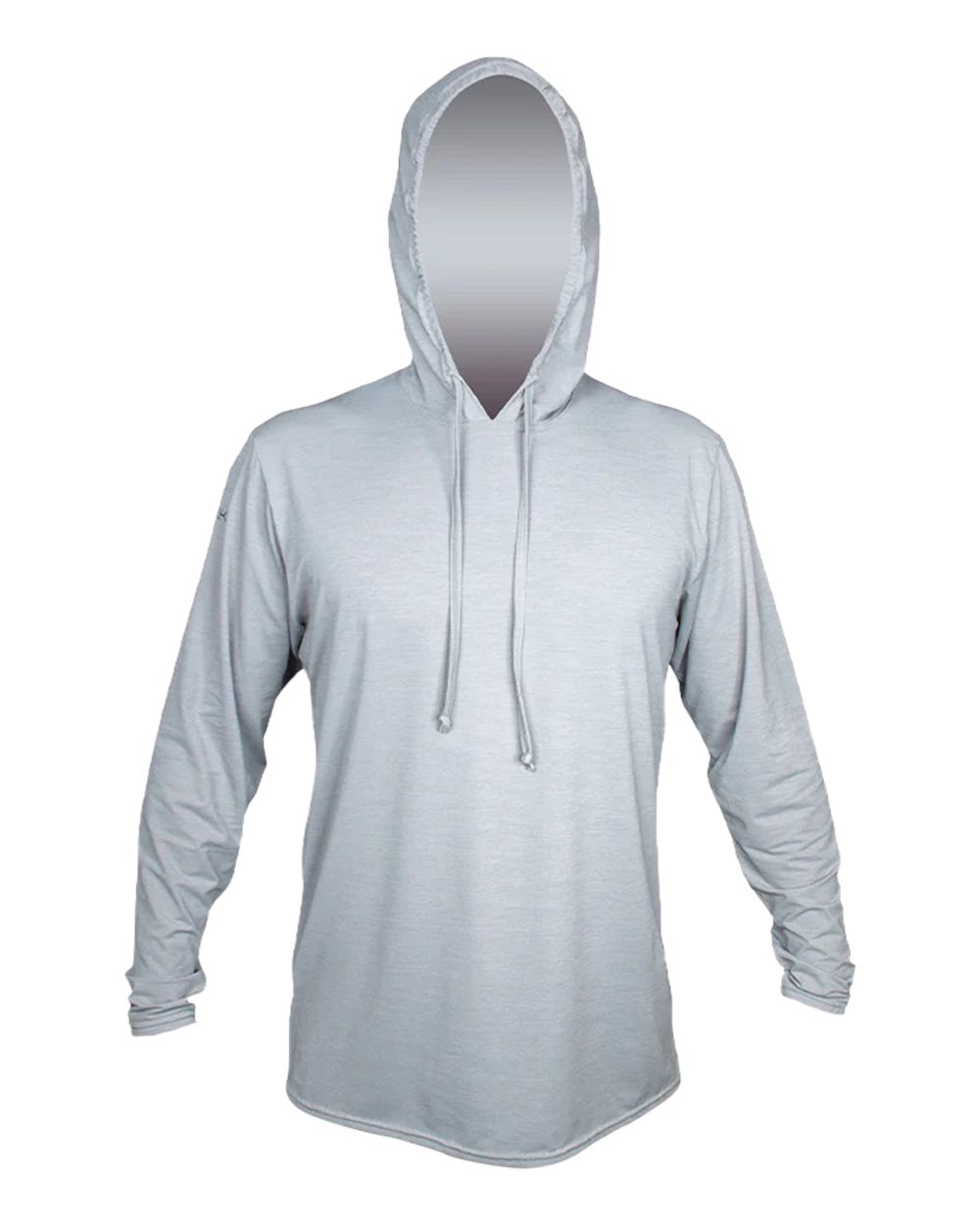 ANETIK MVLPRH8 Men's Low Pro Tech Hooded Long Sleeve T-Shirt in Alloy Heathered