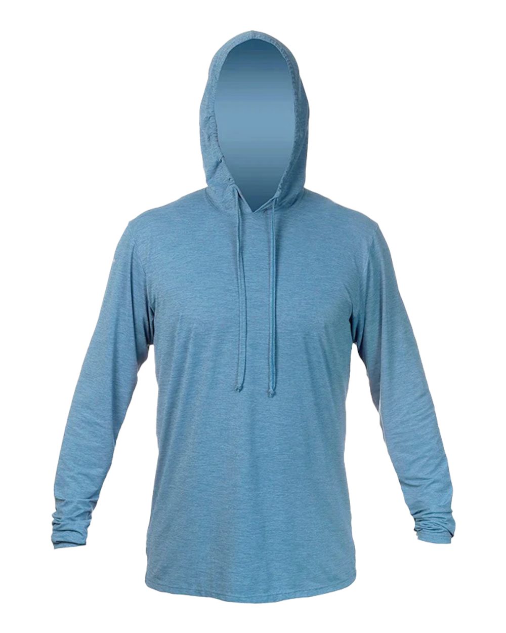ANETIK MVLPRH8 Men's Low Pro Tech Hooded Long Sleeve T-Shirt in Bahama Heathered