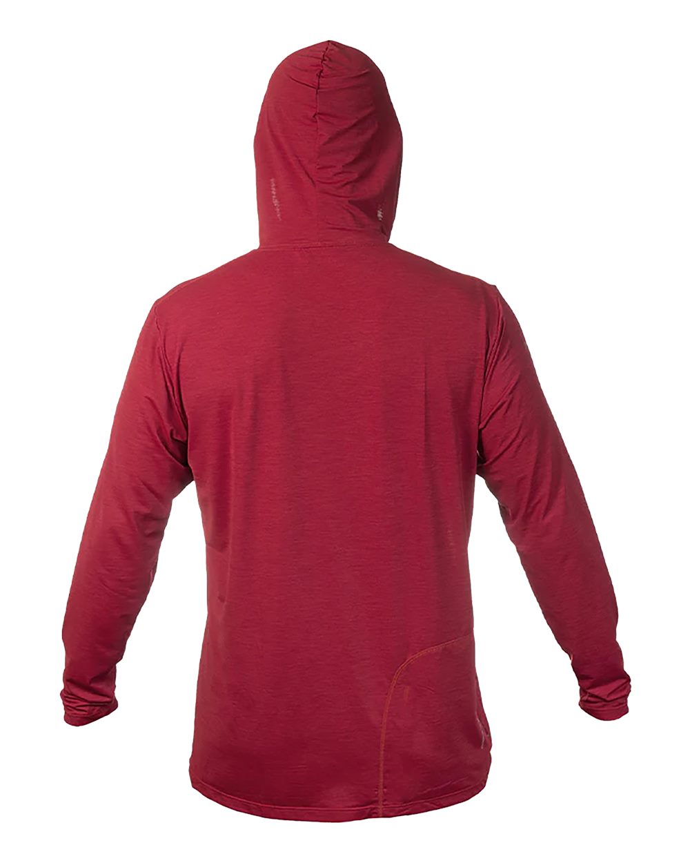 ANETIK MVLPRH8 Men's Low Pro Tech Hooded Long Sleeve T-Shirt in Pyro Heathered, back