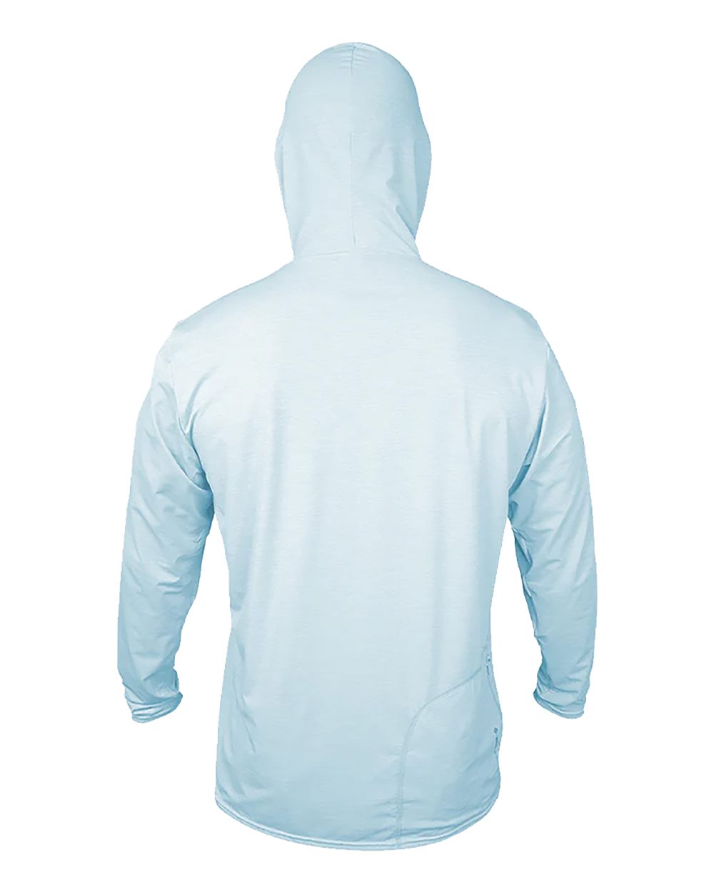 ANETIK MVLPRH8 Men's Low Pro Tech Hooded Long Sleeve T-Shirt in Sky Heathered, back