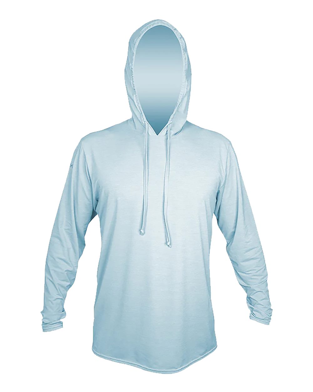 ANETIK MVLPRH8 Men's Low Pro Tech Hooded Long Sleeve T-Shirt in Sky Heathered